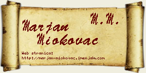 Marjan Miokovac vizit kartica